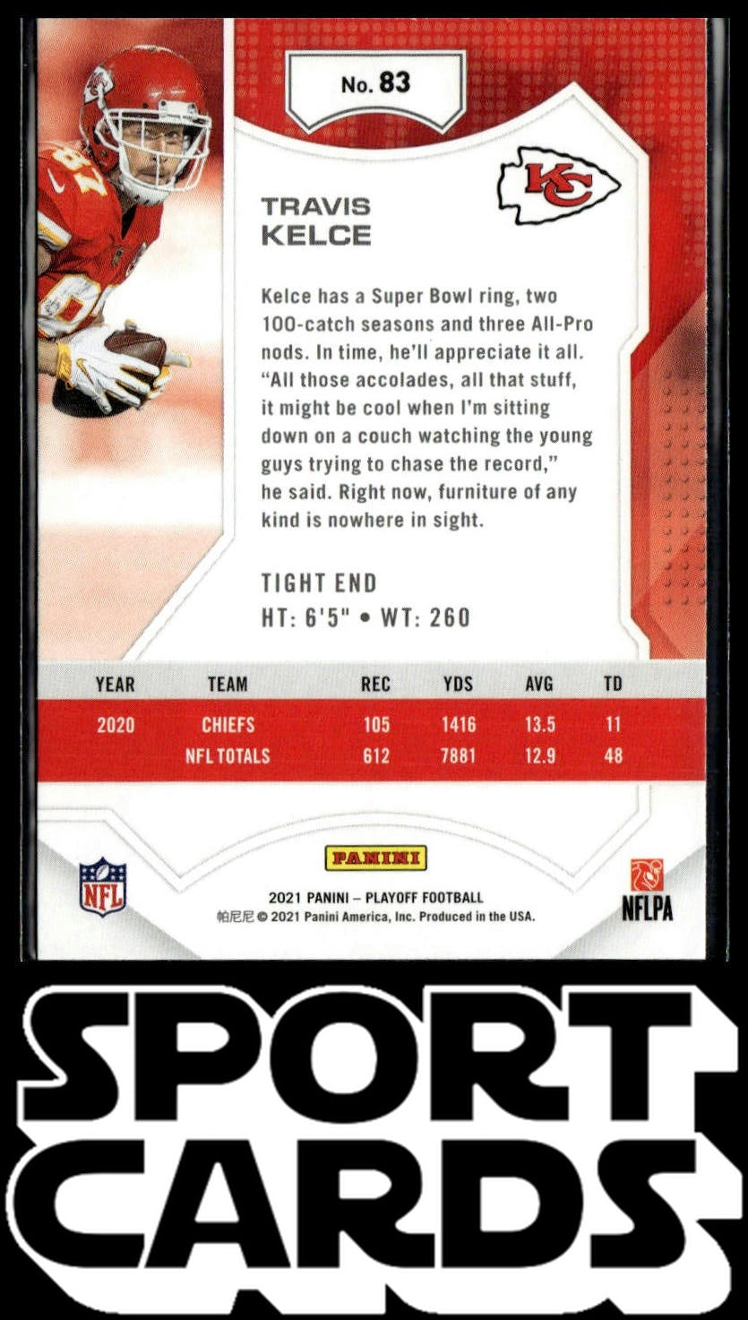 2021 Panini Playoff #83 Travis Kelce SportCards.com