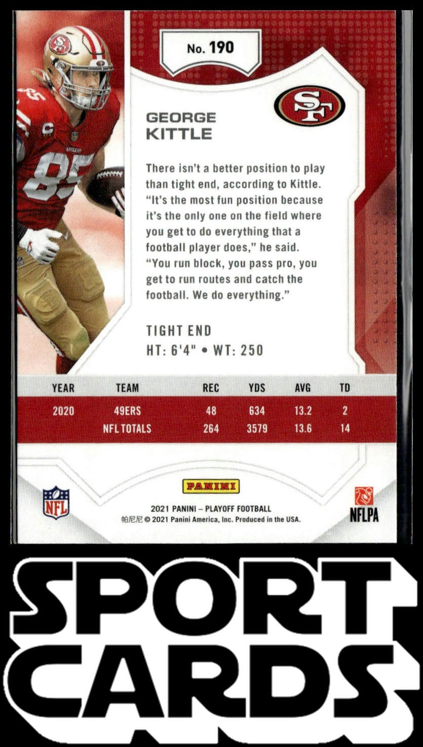 2021 Panini Playoff #190 George Kittle SportCards.com