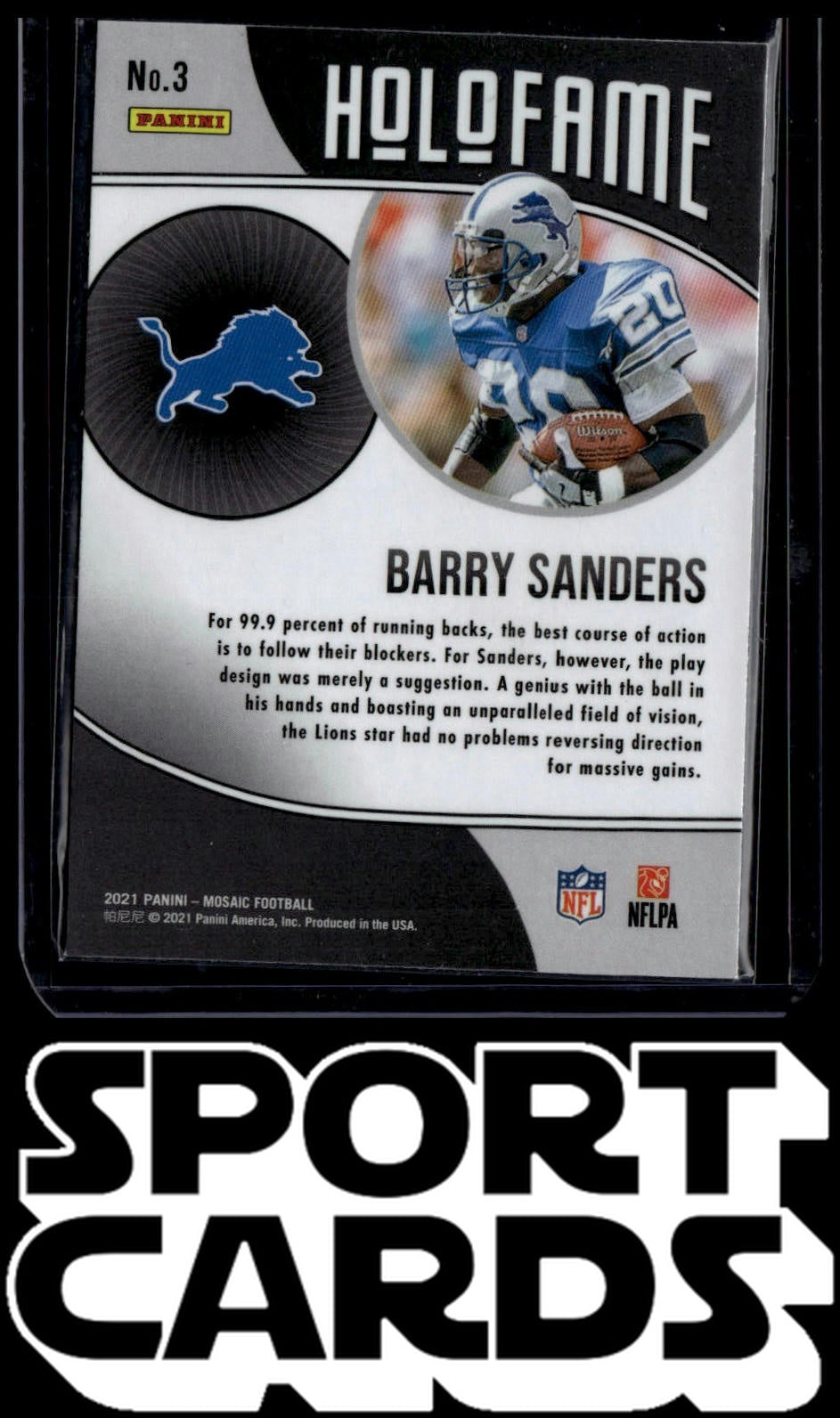 2021 Panini Mosaic #3 Barry Sanders HoloFame SportCards.com