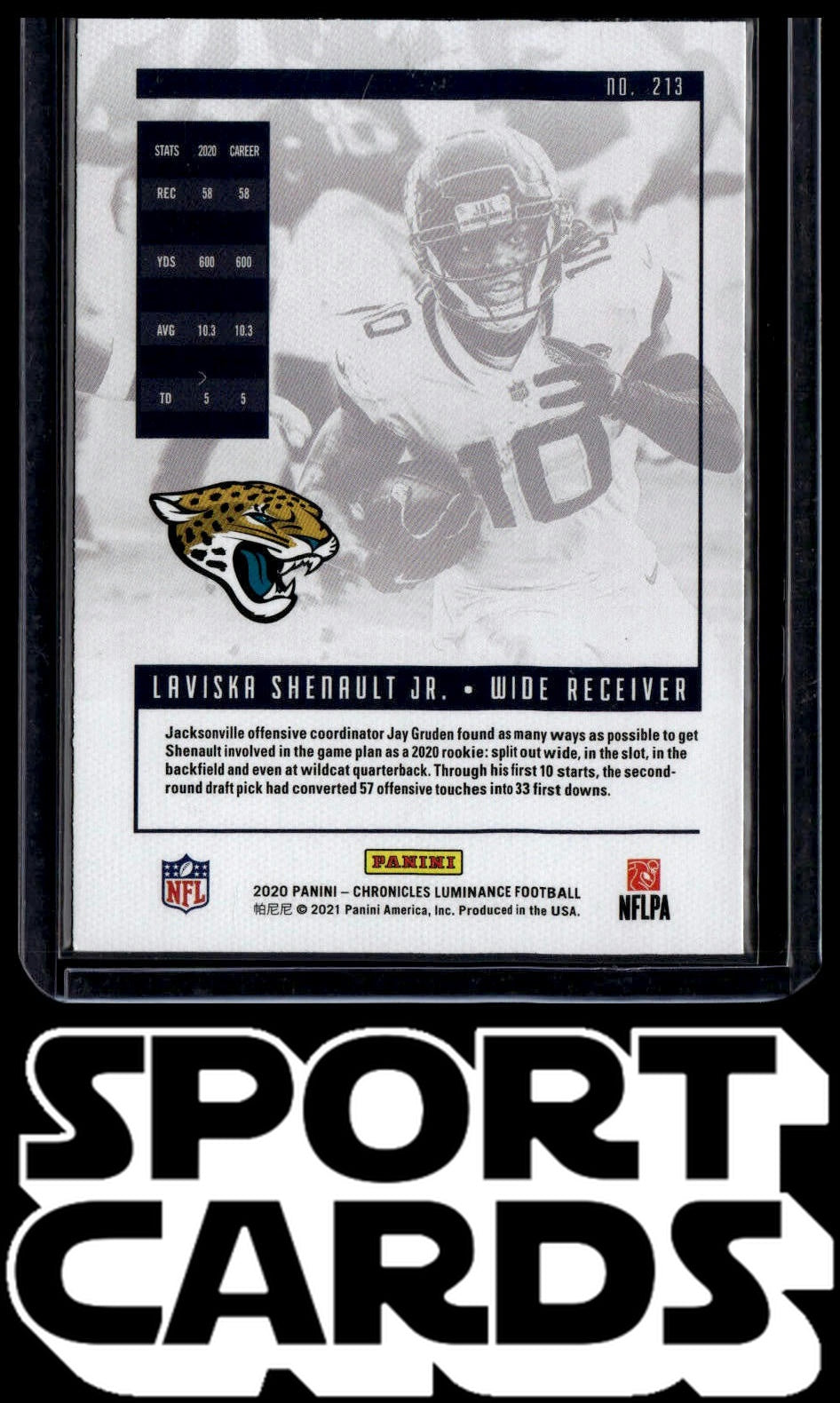 2020 Panini Chronicles #213 Laviska Shenault Jr. Luminance Update Rookies