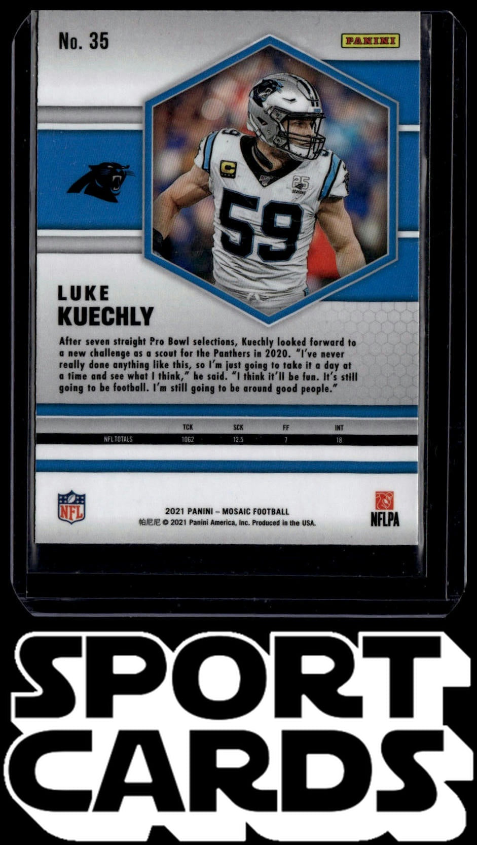 2021 Panini Mosaic #35 Luke Kuechly SportCards.com