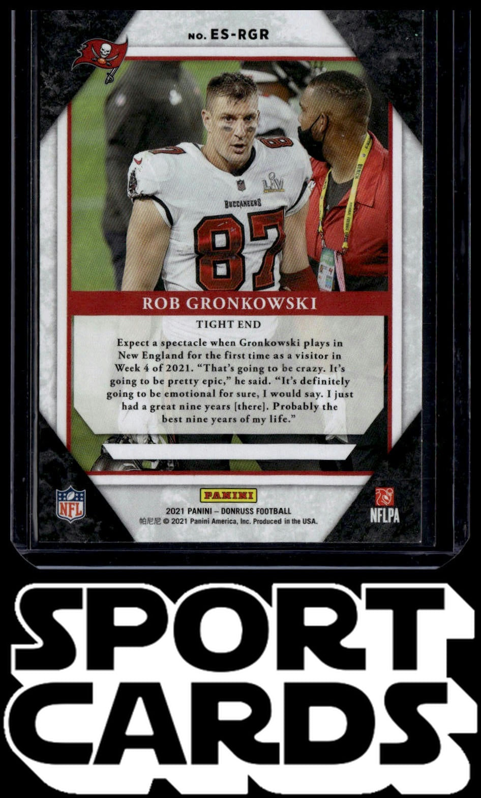 2021 Donruss #ES-RGR Rob Gronkowski Elite Series SportCards.com