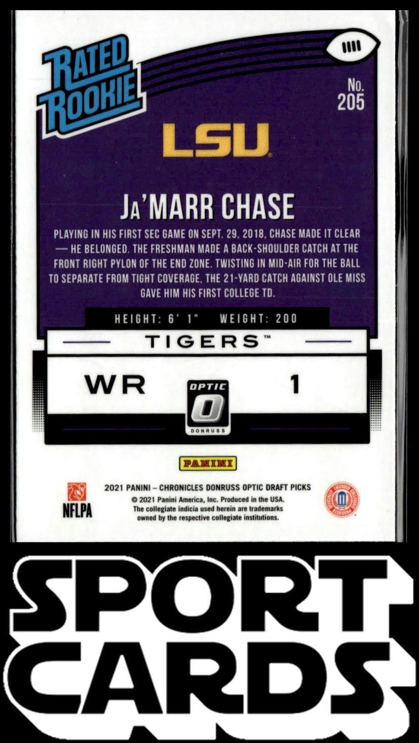 2021 Panini Chronicles Draft Picks #205 Ja'Marr Chase SportCards.com