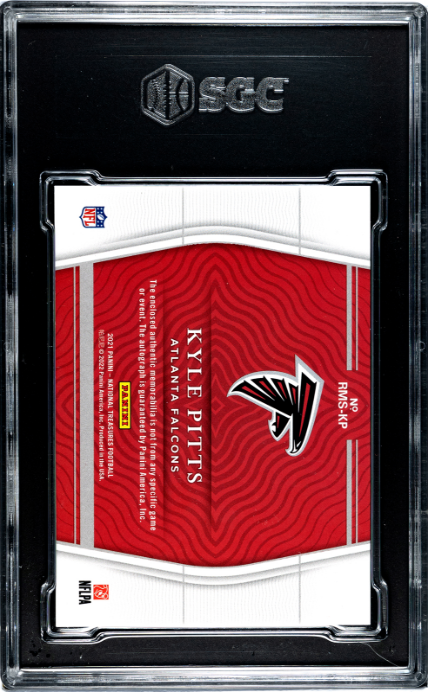 Kyle Pitts 2021 Panini National Treasures #RMS-KP Rookie Mat. Sigs. SGC 8.5 - Sport Cards