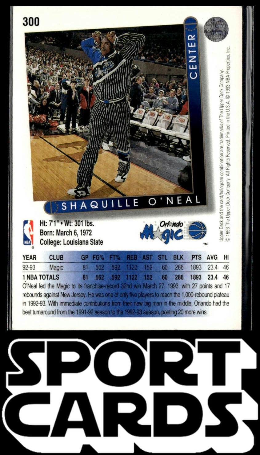 1993-94 Upper Deck #300 Shaquille O'Neal SportCards.com