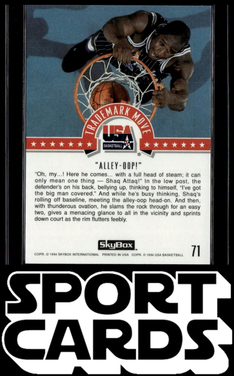 1994 SkyBox USA #71 Shaquille O'Neal SportCards.com