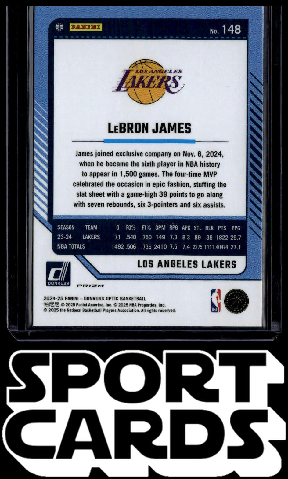 2024-25 Donruss Optic #148 LeBron James SportCards.com