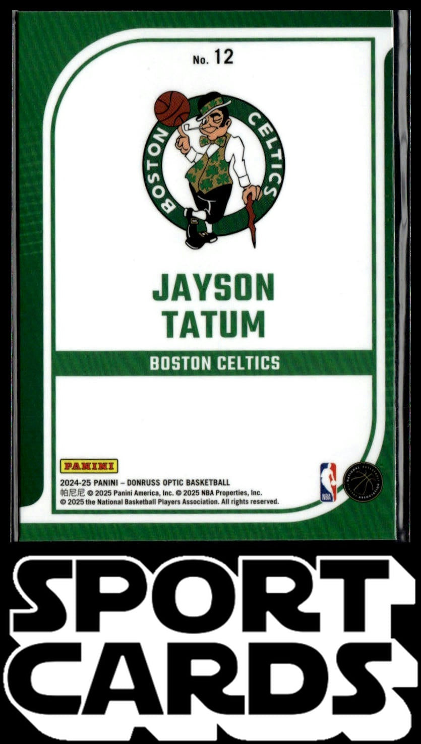 2024-25 Donruss Optic #12 Jayson Tatum Elite Dominators SportCards.com