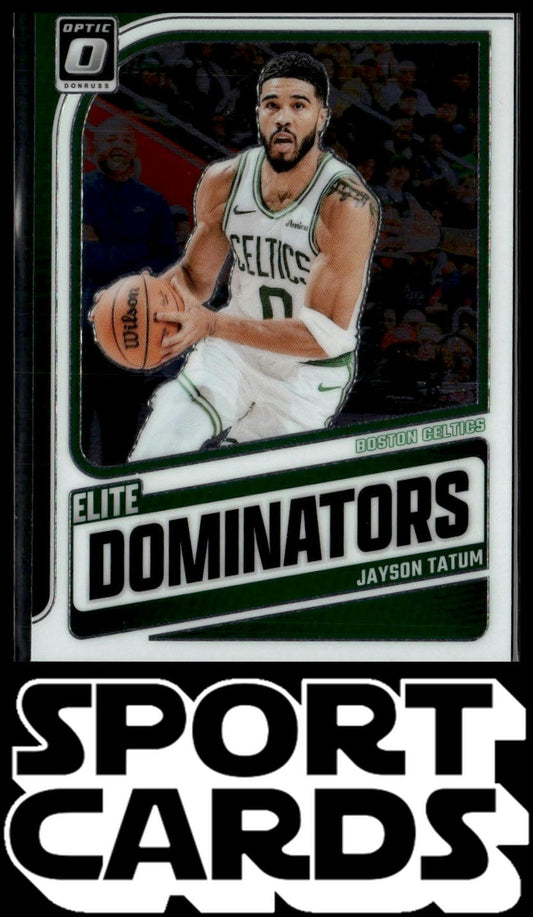 2024-25 Donruss Optic #12 Jayson Tatum Elite Dominators SportCards.com