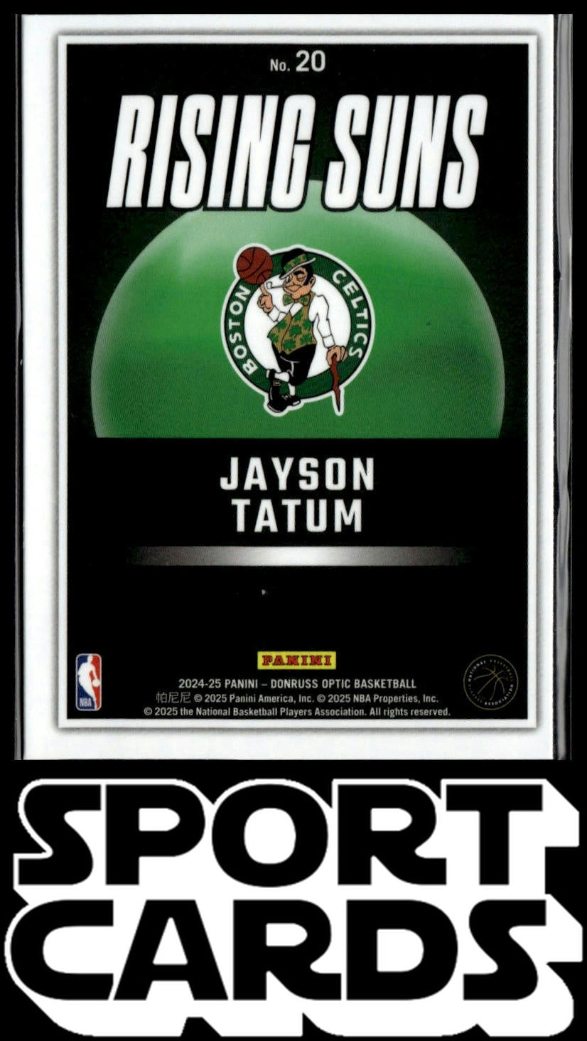 2024-25 Donruss Optic #20 Jayson Tatum Rising Suns SportCards.com