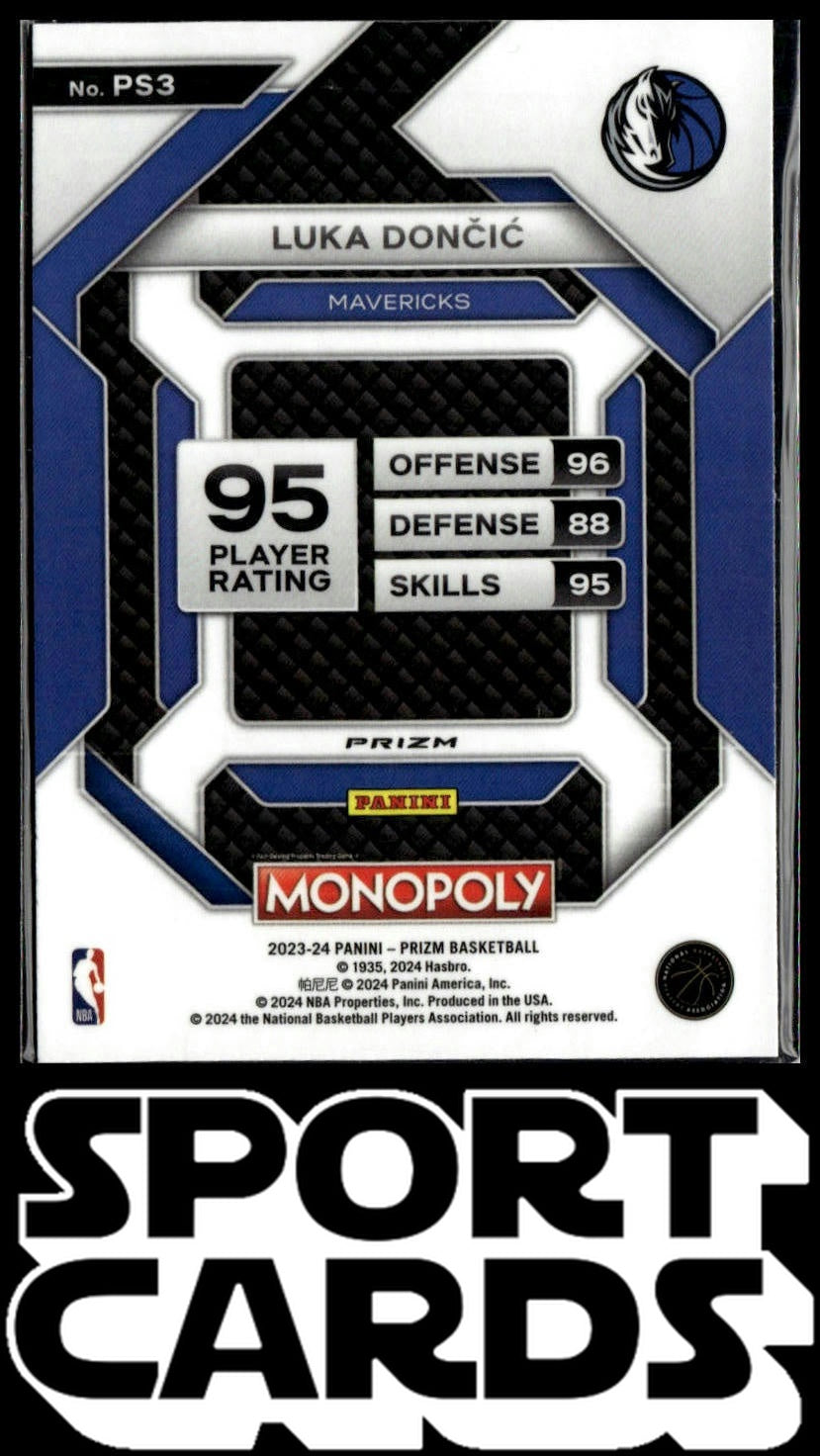 2023-24 Panini Prizm Monopoly #PS3 Luka Doncic All-Star Purple SportCards.com