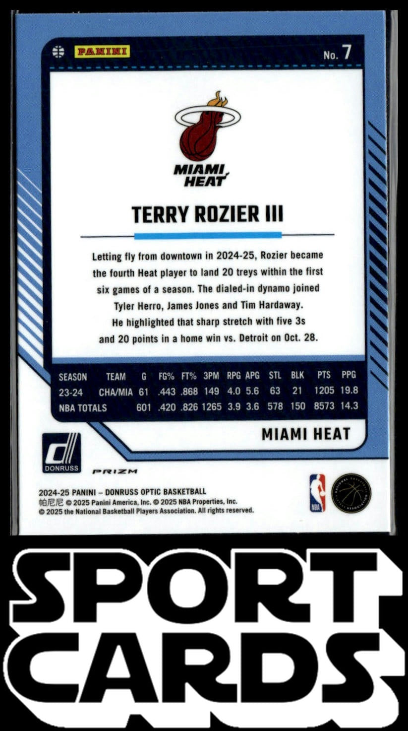 2024-25 Donruss Optic #7 Terry Rozier III Purple SportCards.com