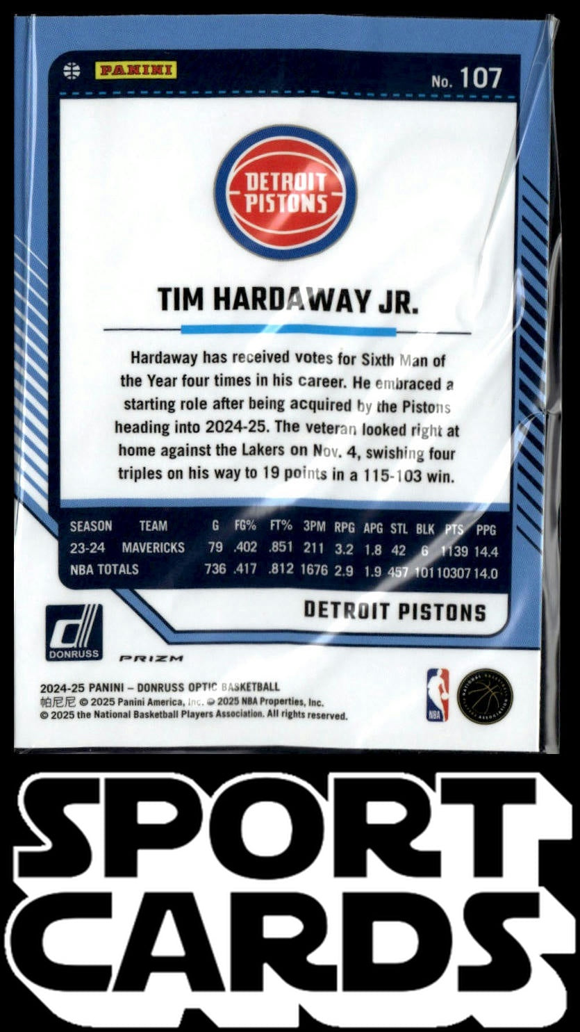 2024-25 Donruss Optic #107 Tim Hardaway Jr. Purple SportCards.com