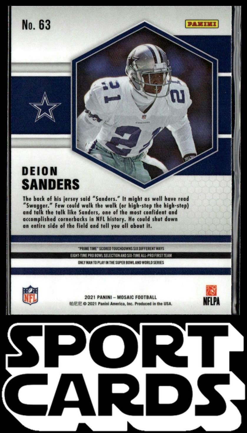 2021 Panini Mosaic #63 Deion Sanders SportCards.com