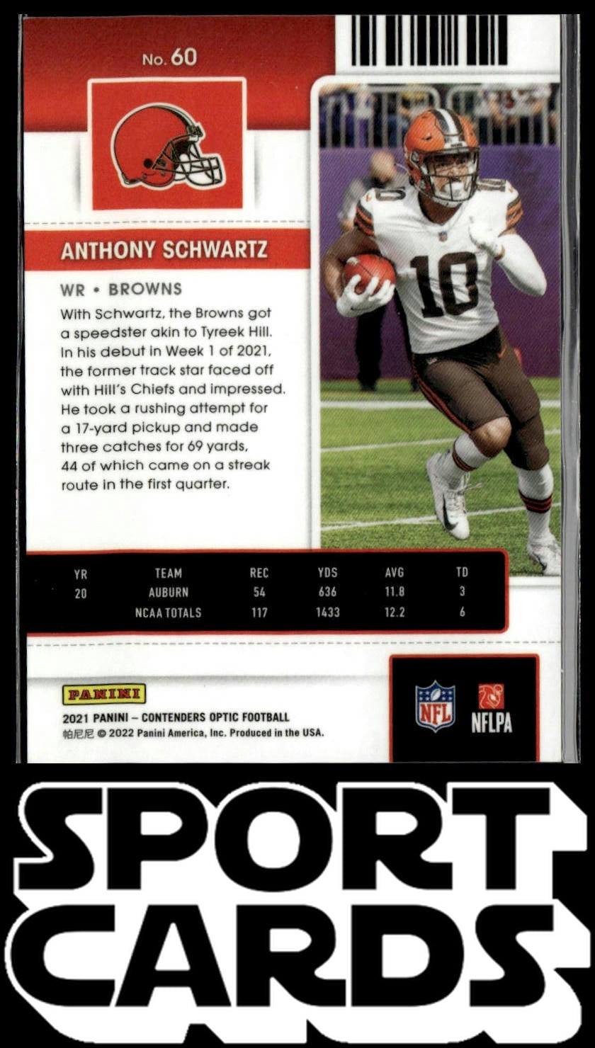 2021 Panini Contenders Optic #60 Anthony Schwartz SportCards.com