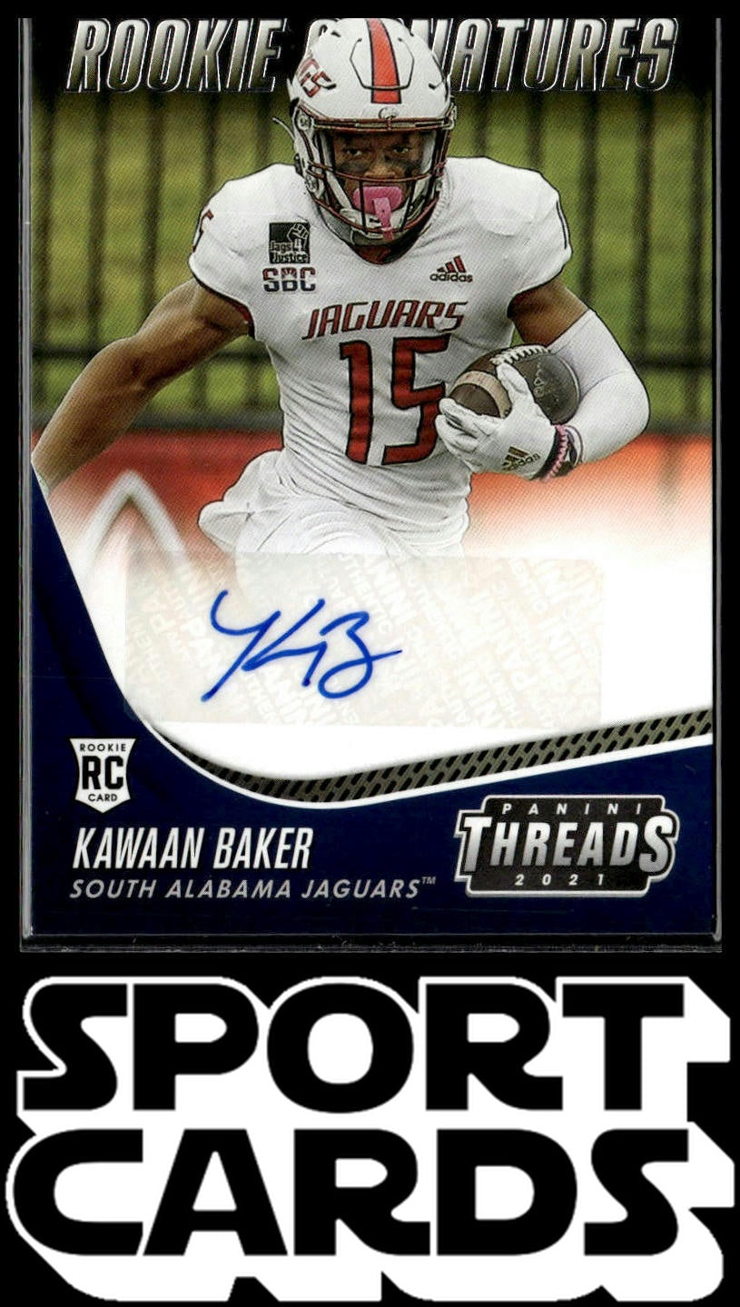 2021 Panini Chronicles Draft Picks #TS-KBA Kawaan Baker Threads Rookie Signature