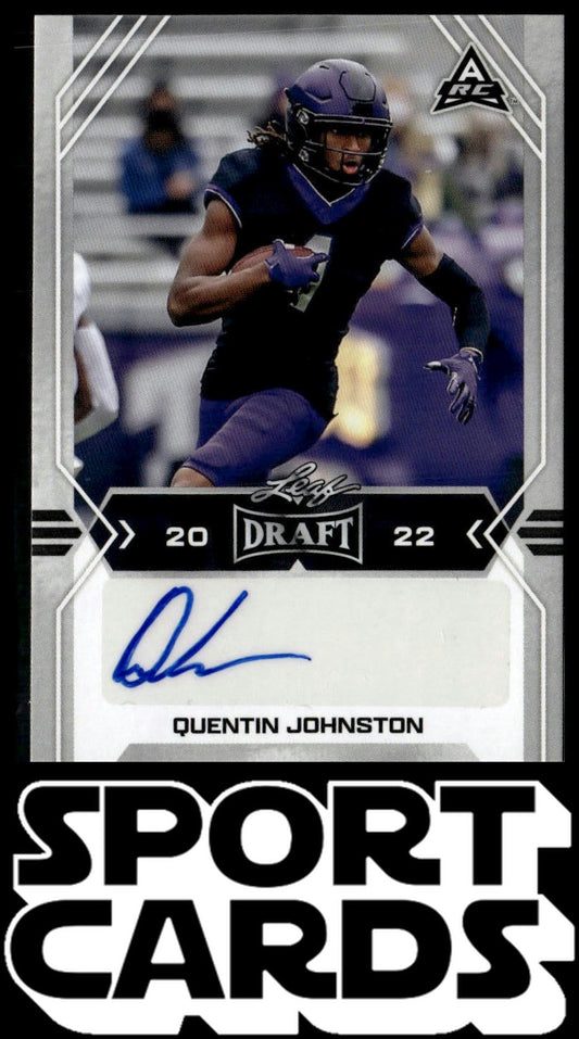 2022 Leaf Draft #BA-QJ1 Quentin Johnston Autographs SportCards.com