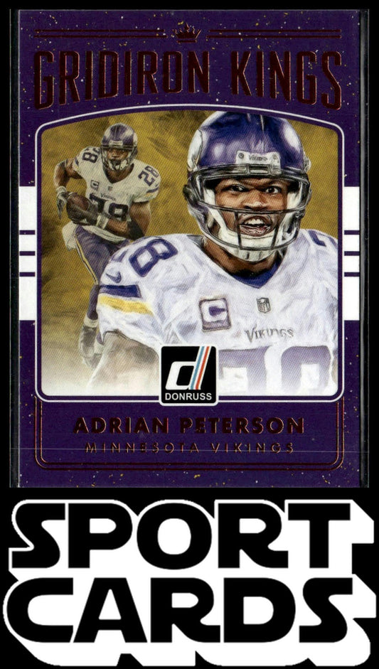 2016 Donruss #21 Adrian Peterson Gridiron Kings SportCards.com