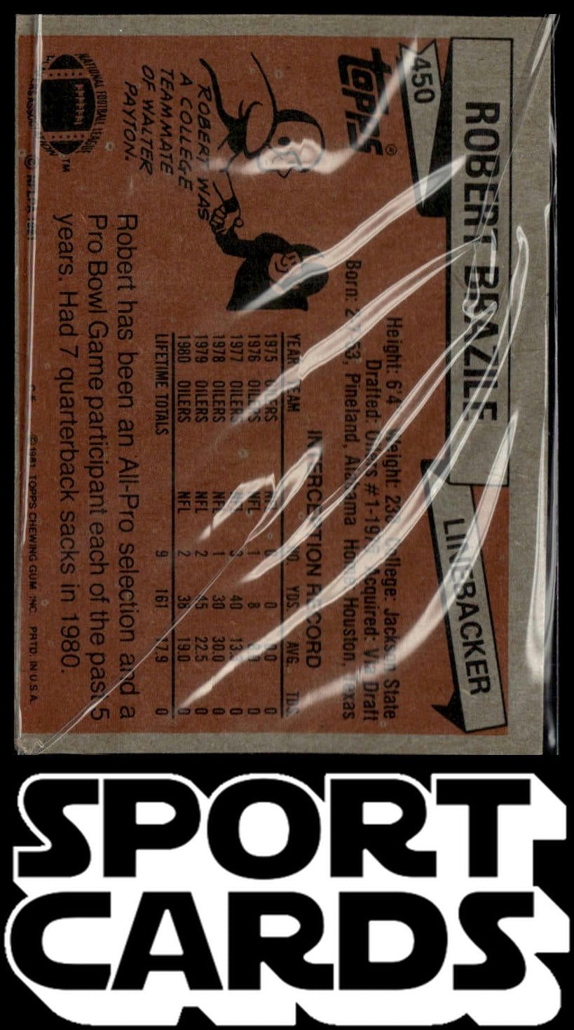 1981 Topps #450 Robert Brazile SportCards.com