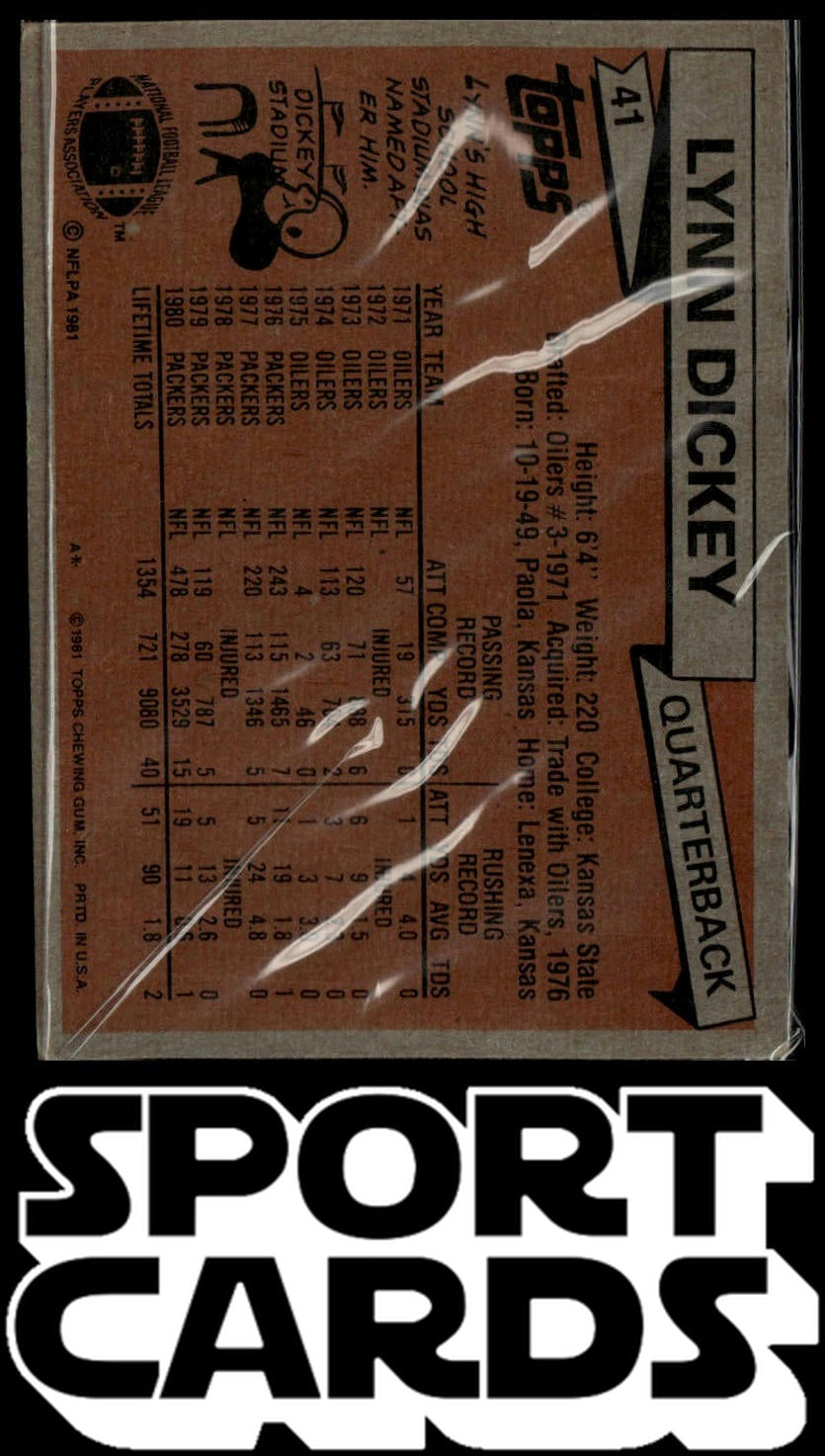 1981 Topps #41 Lynn Dickey SportCards.com