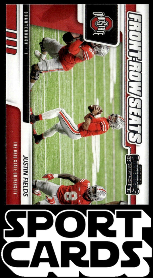 2021 Panini Contenders Draft Picks #2 Justin Fields Front-Row Seats Red