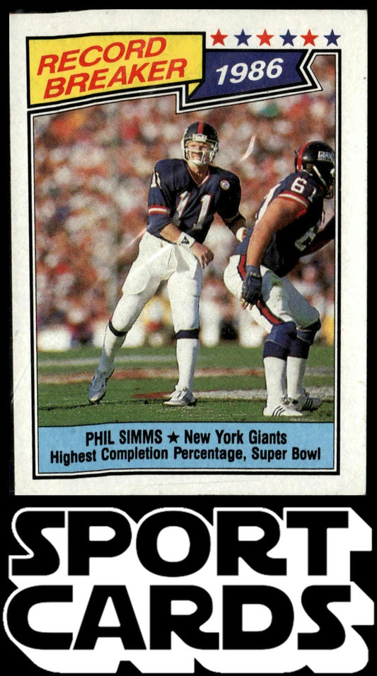 1987 Topps #8 Phil Simms SportCards.com