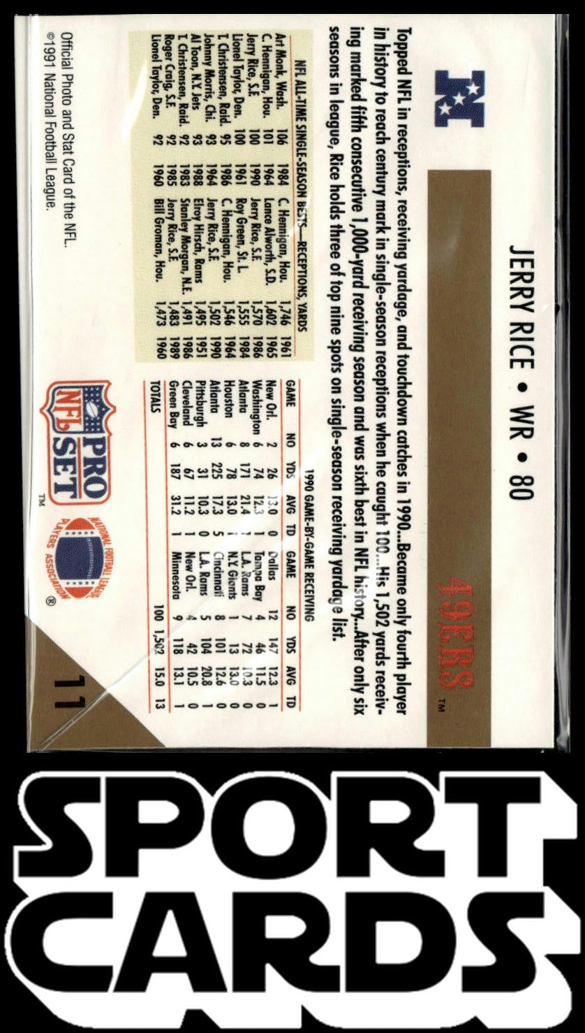 1991 Pro Set #11 Jerry Rice SportCards.com