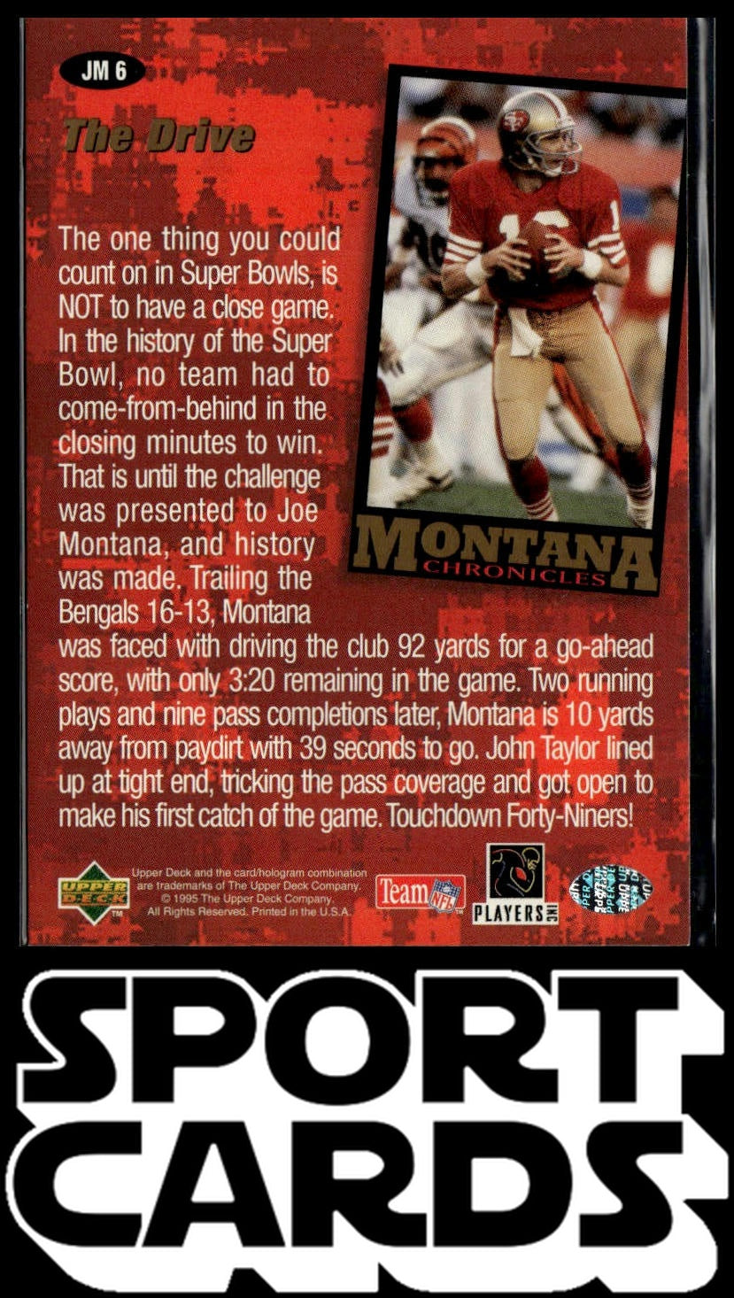 1995 Collector's Choice #JM6 Joe Montana Montana Chronicles 3x5 SportCards.com