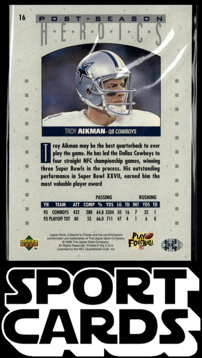 1995 Collector's Choice Update #16 Troy Aikman Post-Season Heroics