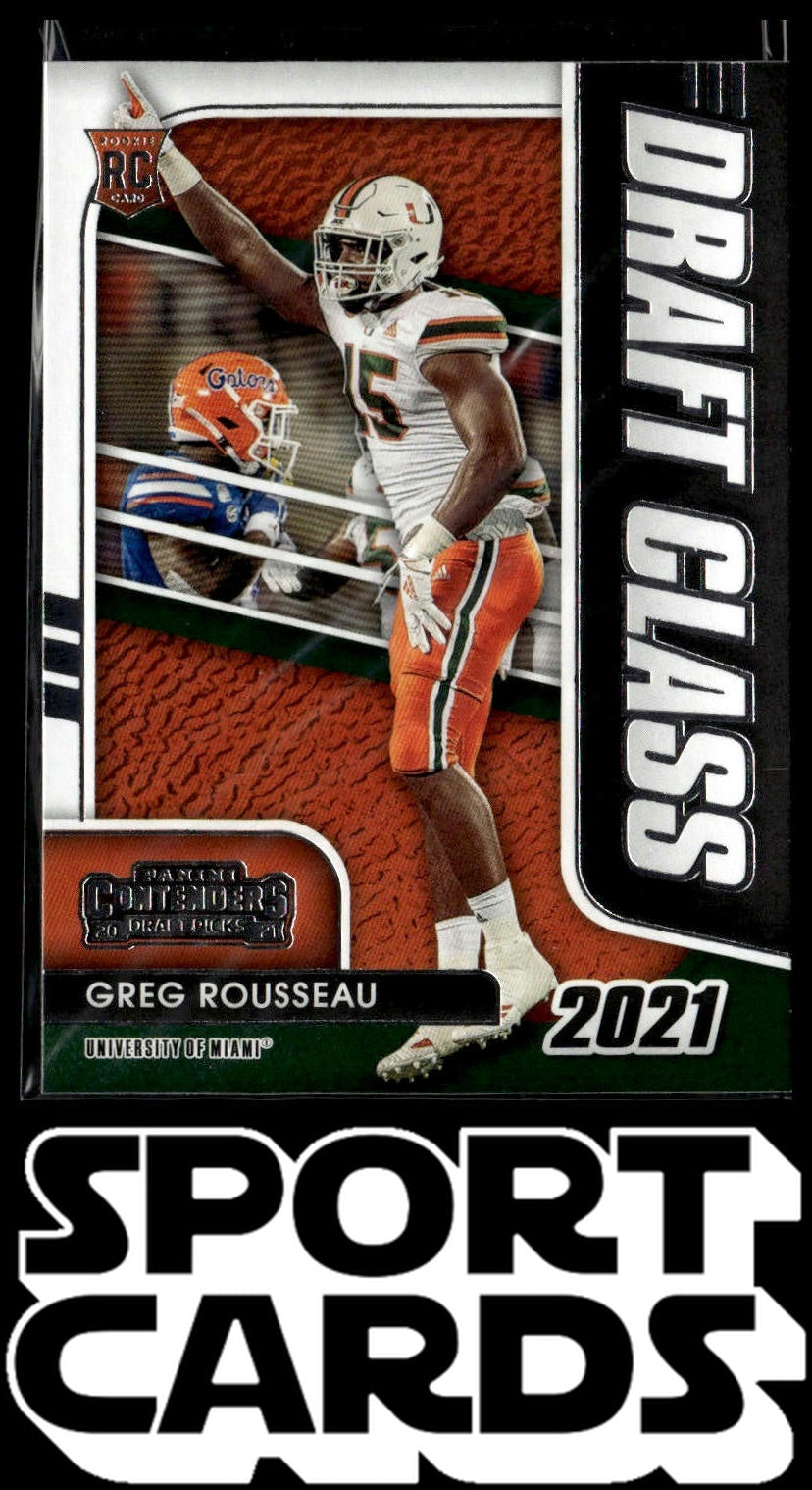 2021 Panini Contenders Draft Picks #34 Greg Rousseau Draft Class SportCards.com