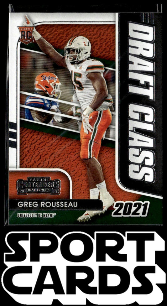 2021 Panini Contenders Draft Picks #34 Greg Rousseau Draft Class SportCards.com