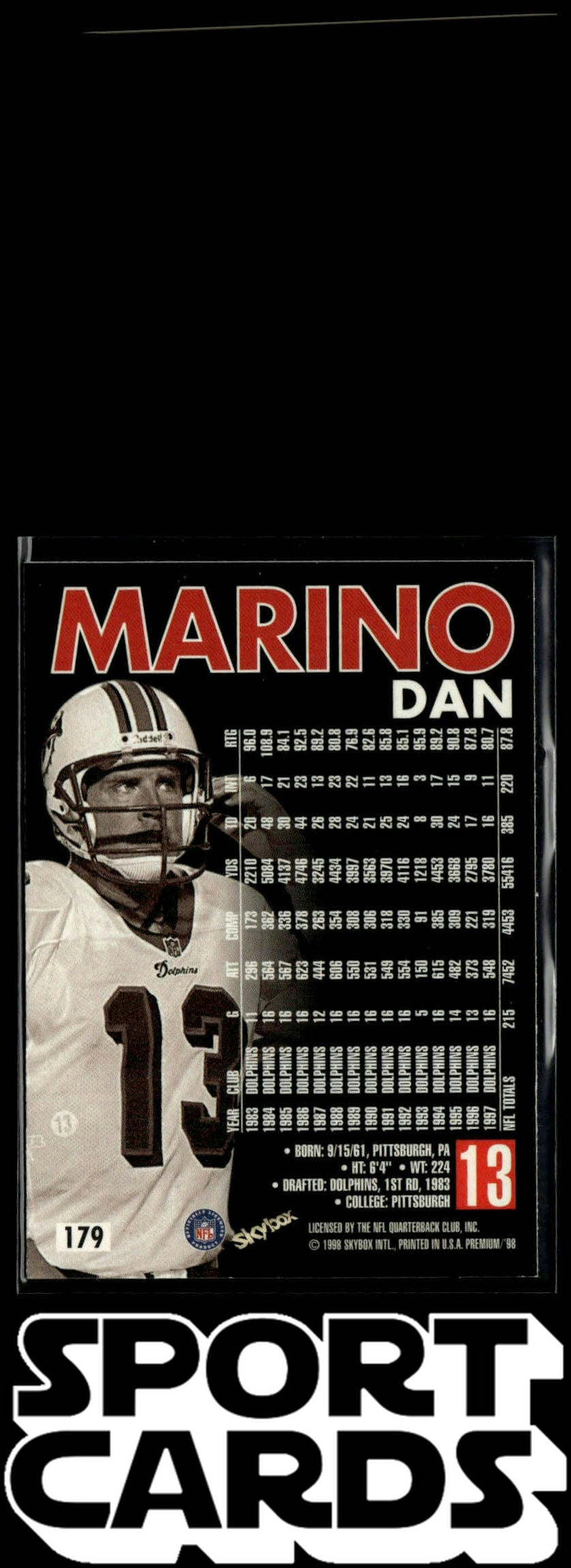 1998 SkyBox Premium #179 Dan Marino SportCards.com