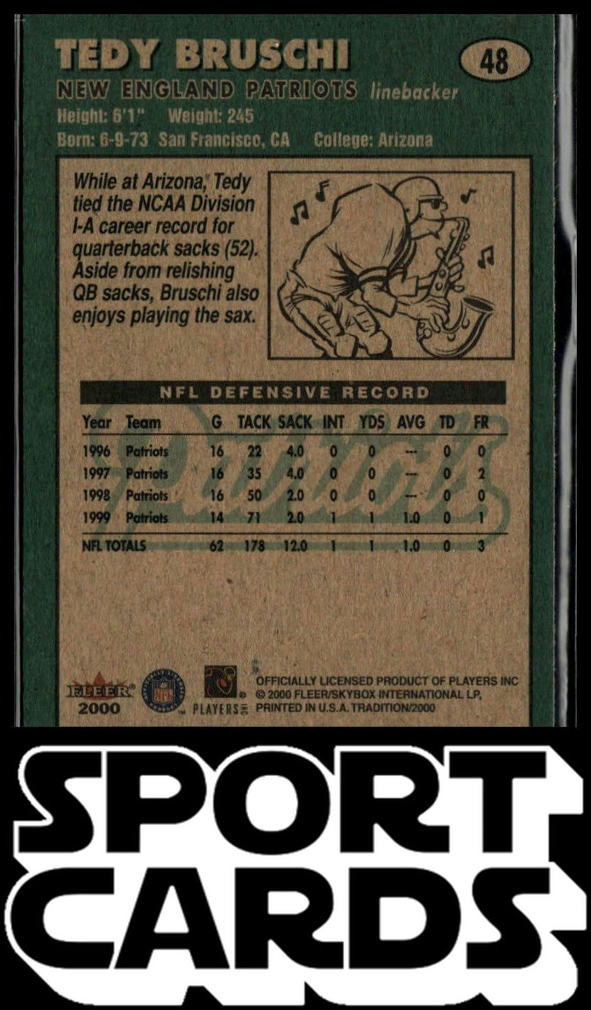 2000 Fleer Tradition #48 Tedy Bruschi SportCards.com