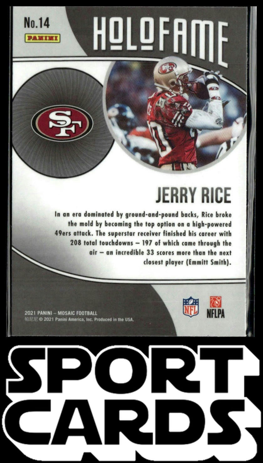 2021 Panini Mosaic #14 Jerry Rice HoloFame SportCards.com