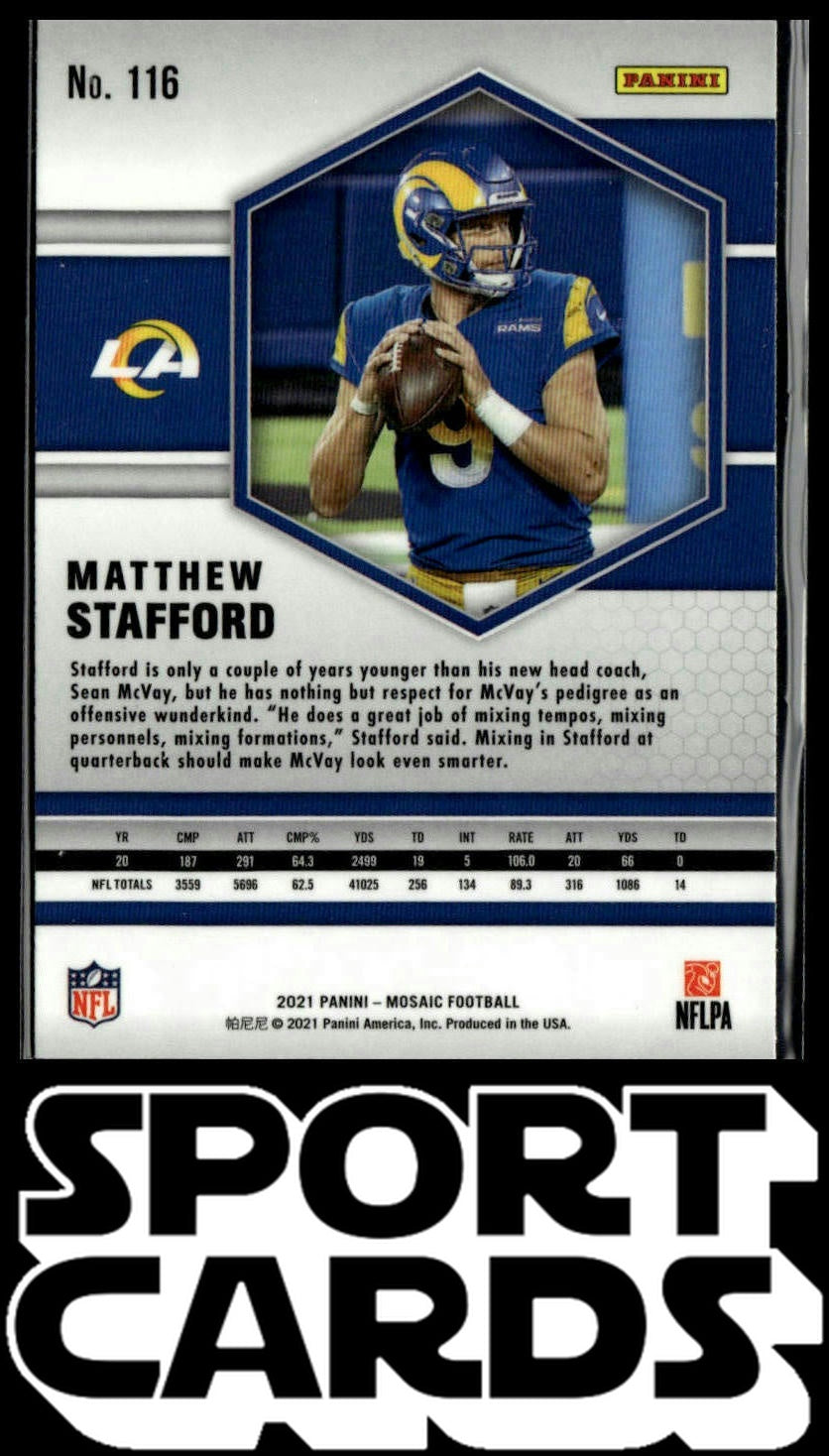 2021 Panini Mosaic #116 Matthew Stafford SportCards.com