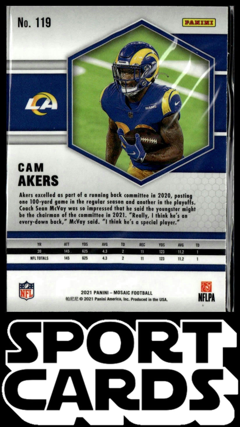 2021 Panini Mosaic #119 Cam Akers SportCards.com