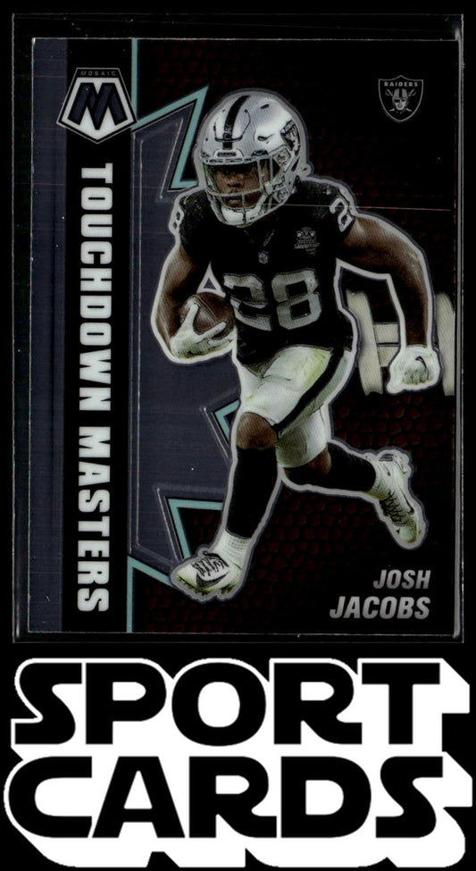 2021 Panini Mosaic #TM-9 Josh Jacobs Touchdown Masters SportCards.com