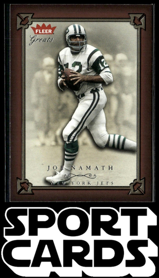 2004 Fleer Greats of the Game #5 Joe Namath SportCards.com