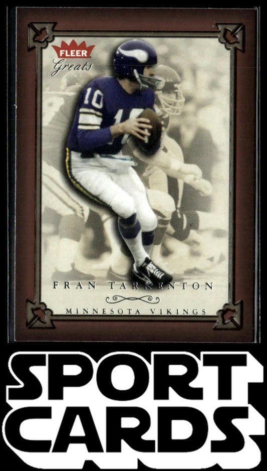 2004 Fleer Greats of the Game #4 Fran Tarkenton SportCards.com