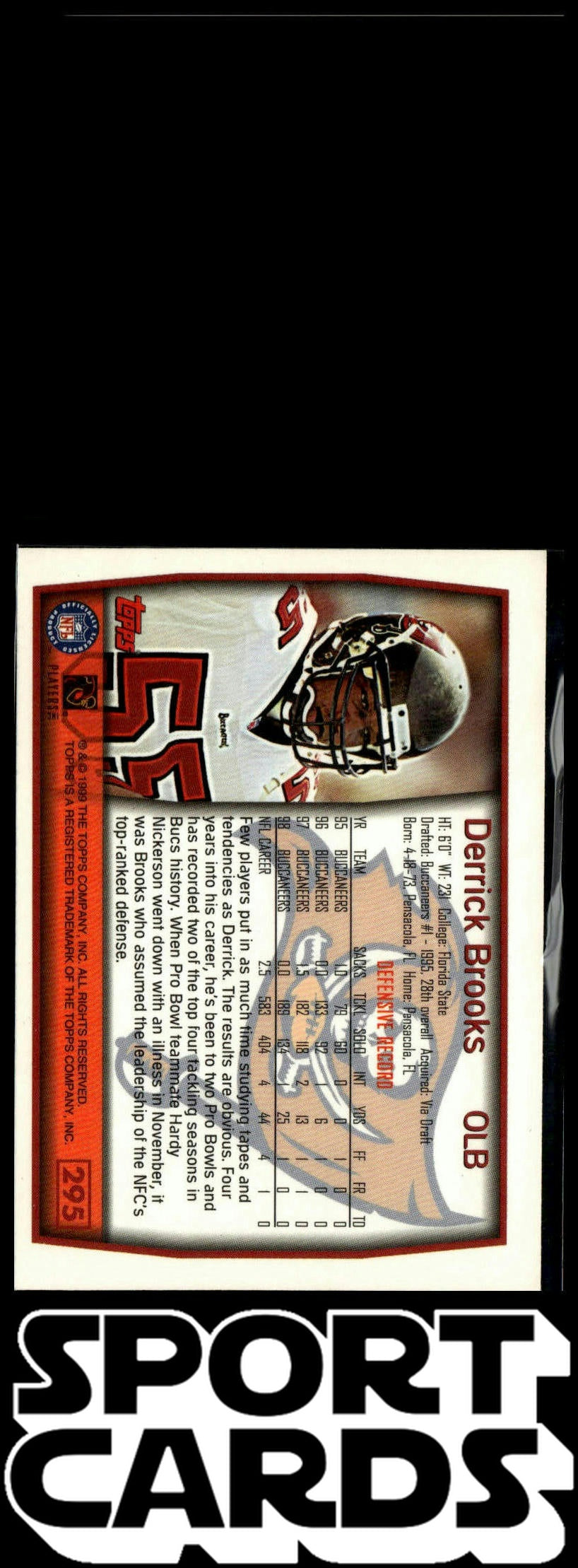 1999 Topps #295 Derrick Brooks SportCards.com