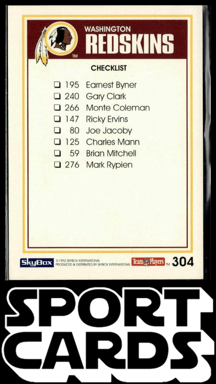 1992 SkyBox Impact #304 Mark Rypien SportCards.com