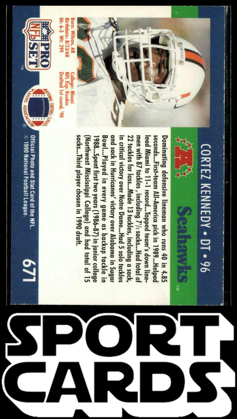 1990 Pro Set #671 Cortez Kennedy SportCards.com