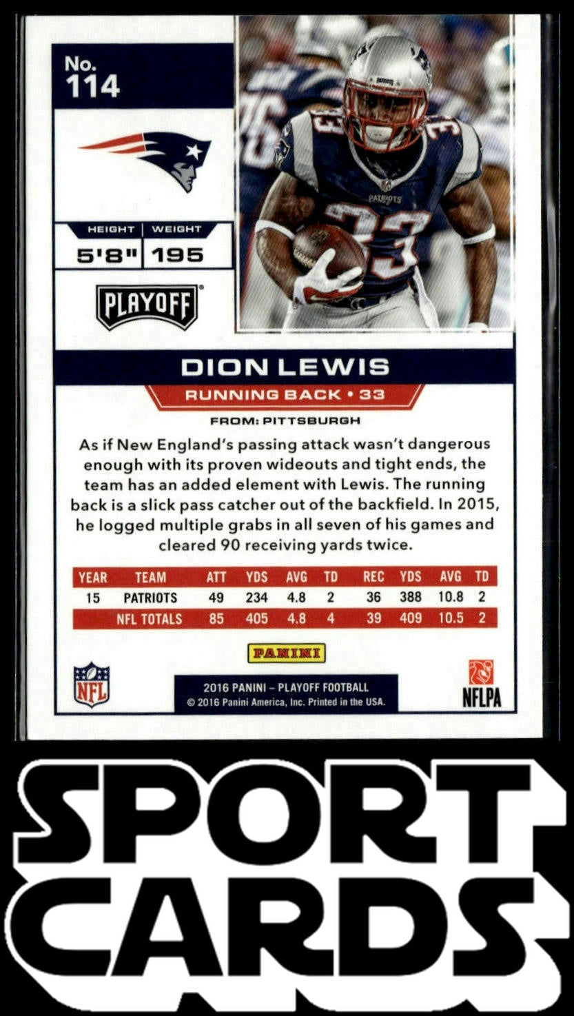 2016 Panini Playoff #114 Dion Lewis SportCards.com