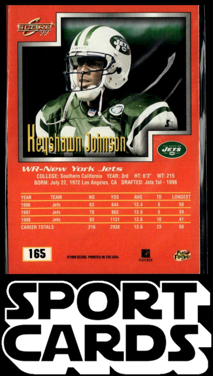 1999 Score #165 Keyshawn Johnson SportCards.com