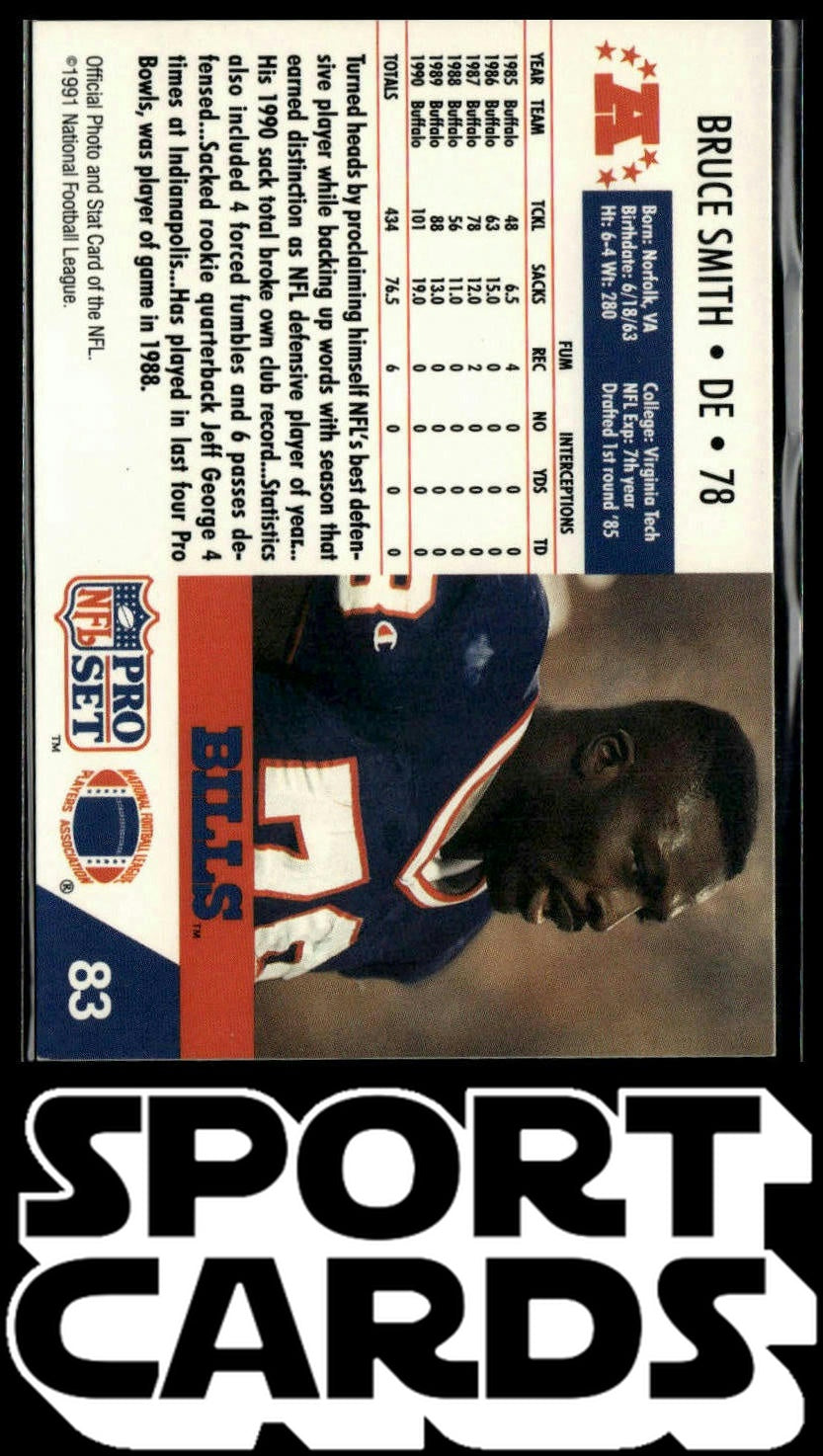 1991 Pro Set #83 Bruce Smith SportCards.com