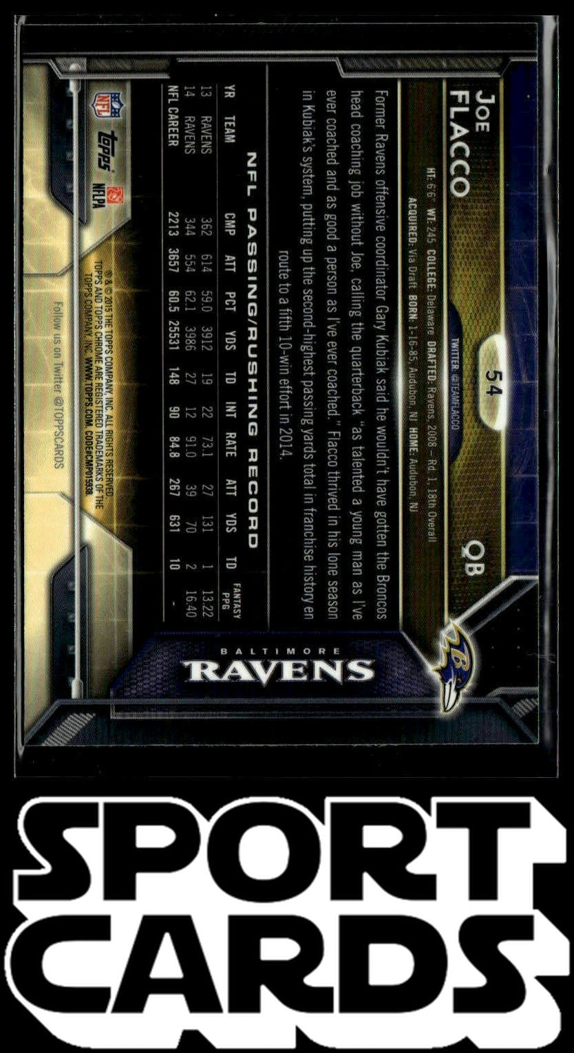 2015 Topps Chrome #54 Joe Flacco SportCards.com