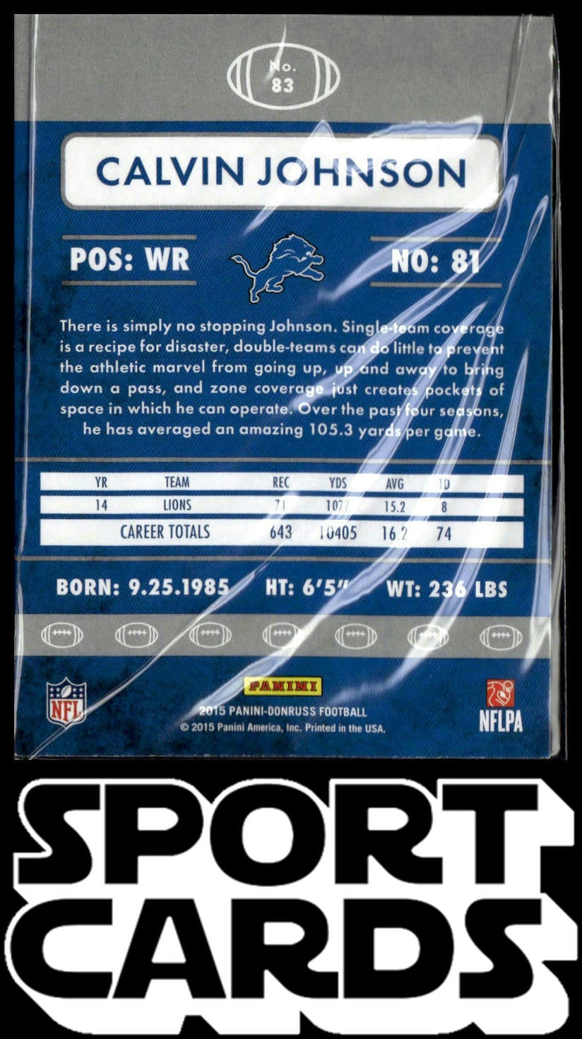 2015 Donruss #83 Calvin Johnson SportCards.com