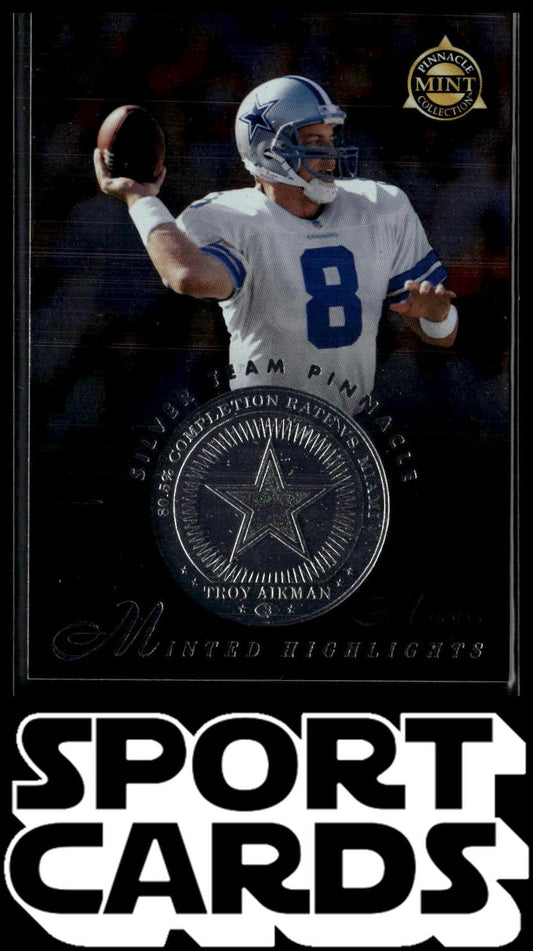 1997 Pinnacle Mint #25 Troy Aikman Silver Team Pinnacle SportCards.com