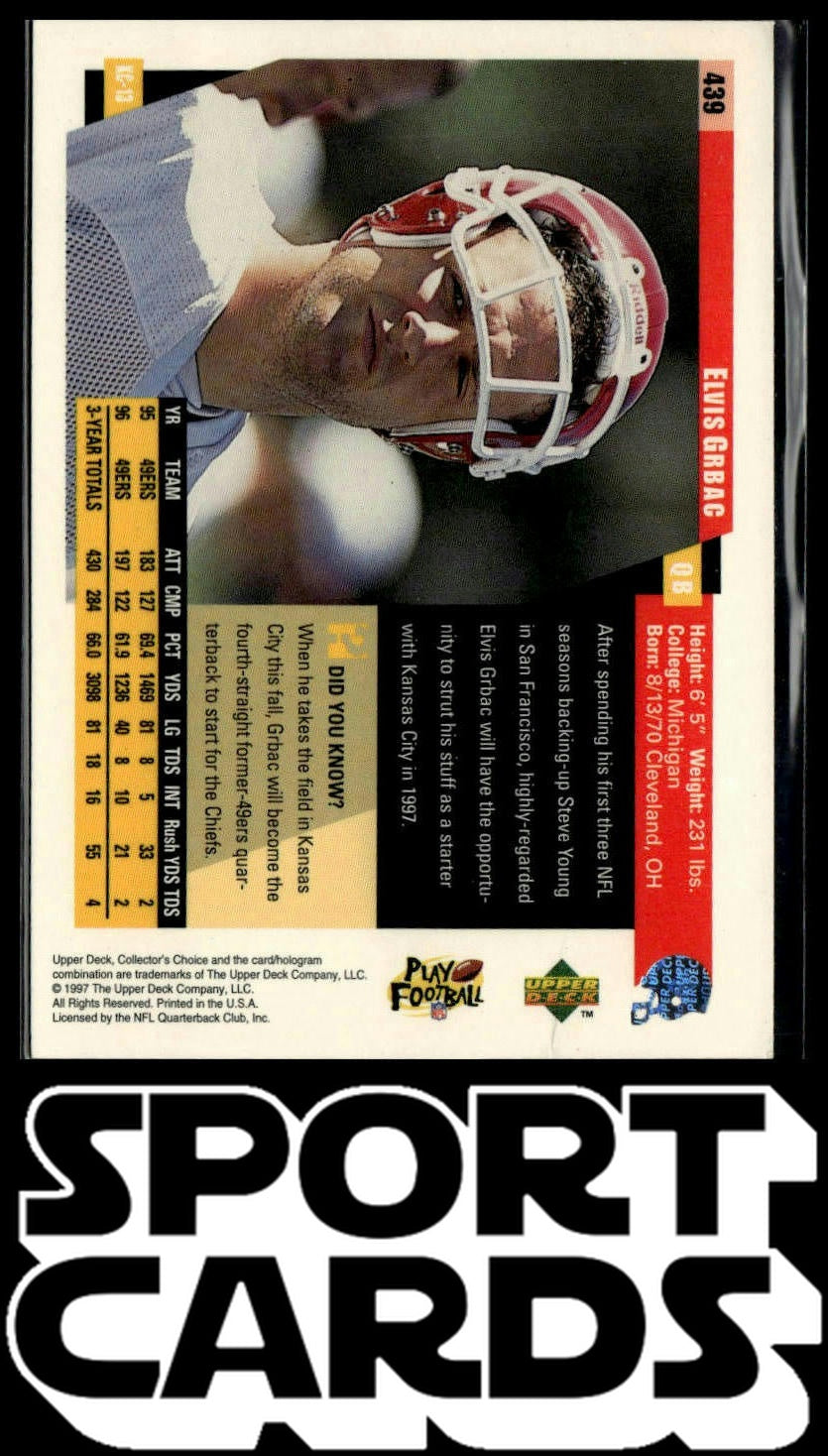 1997 Collector's Choice #439 Elvis Grbac SportCards.com