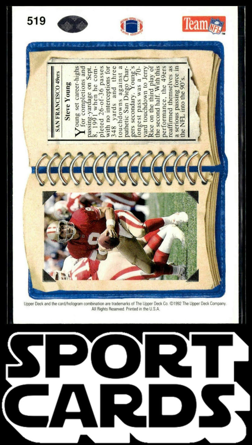1992 Upper Deck #519 Steve Young SportCards.com